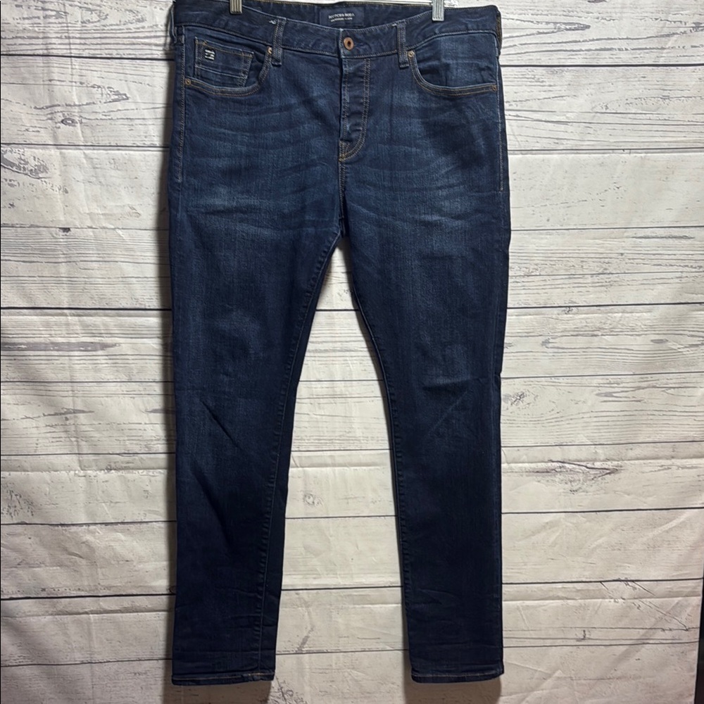 Scotch & Soda Dark Blue Men’s Slim Jeans